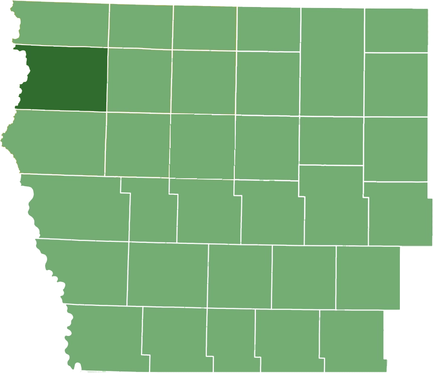 Sioux County, IA service area map
