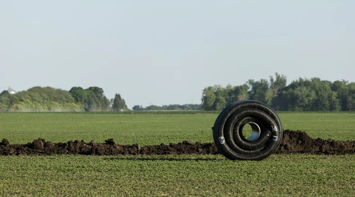 Drainage Tile for Farmland in Iowa
