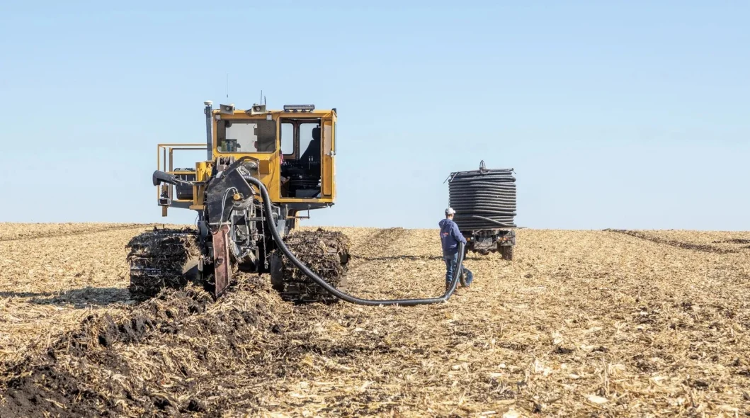 Drainage tile improves farm productivity in Iowa